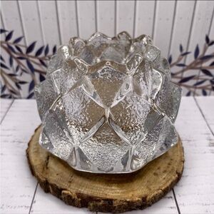 ORREFORS Sweden Crystal Nimbus Firefly Artichoke Tea Light Votive Candleholder